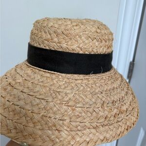 Scala Tan Straw Hat with Black Band